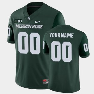 Men's Custom Michigan State Spartans #00 Nike NCAA Green Authentic College Stitched Football Jersey YB50O67XS